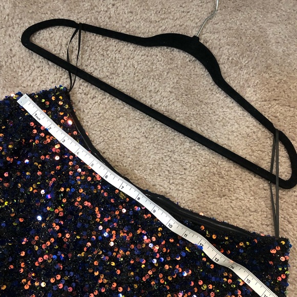 Sugarlips - Jupiter one shoulder peplum sequin top - worn only once! X small - Picture 9 of 16